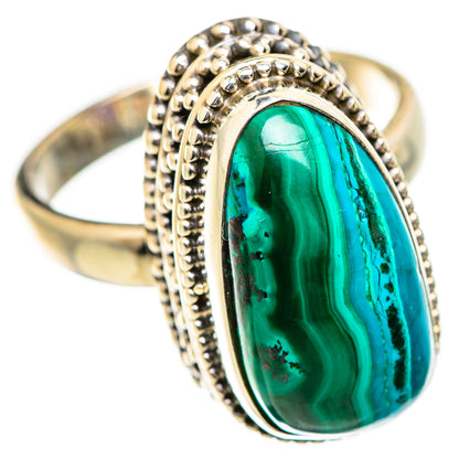 Malachite In Chrysocolla Rings handcrafted by Ana Silver Co - RING129526 - Photo 2