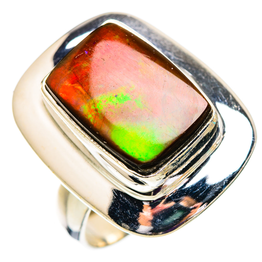 Ammolite Rings handcrafted by Ana Silver Co - RING129528 - Photo 2