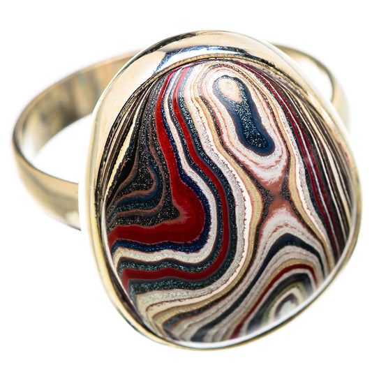 Fordite Rings handcrafted by Ana Silver Co - RING129529 - Photo 2