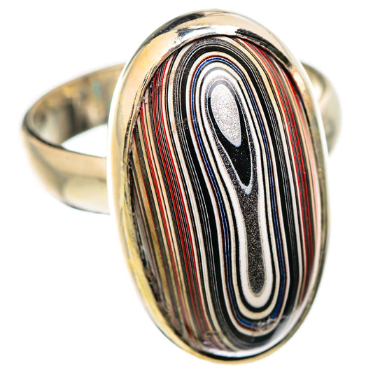Fordite Rings handcrafted by Ana Silver Co - RING129531 - Photo 2