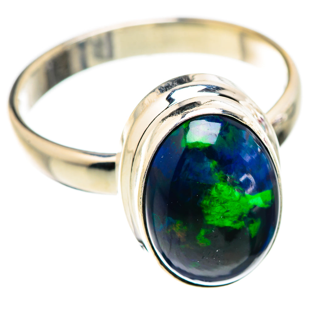Black Opal Rings handcrafted by Ana Silver Co - RING129533 - Photo 2