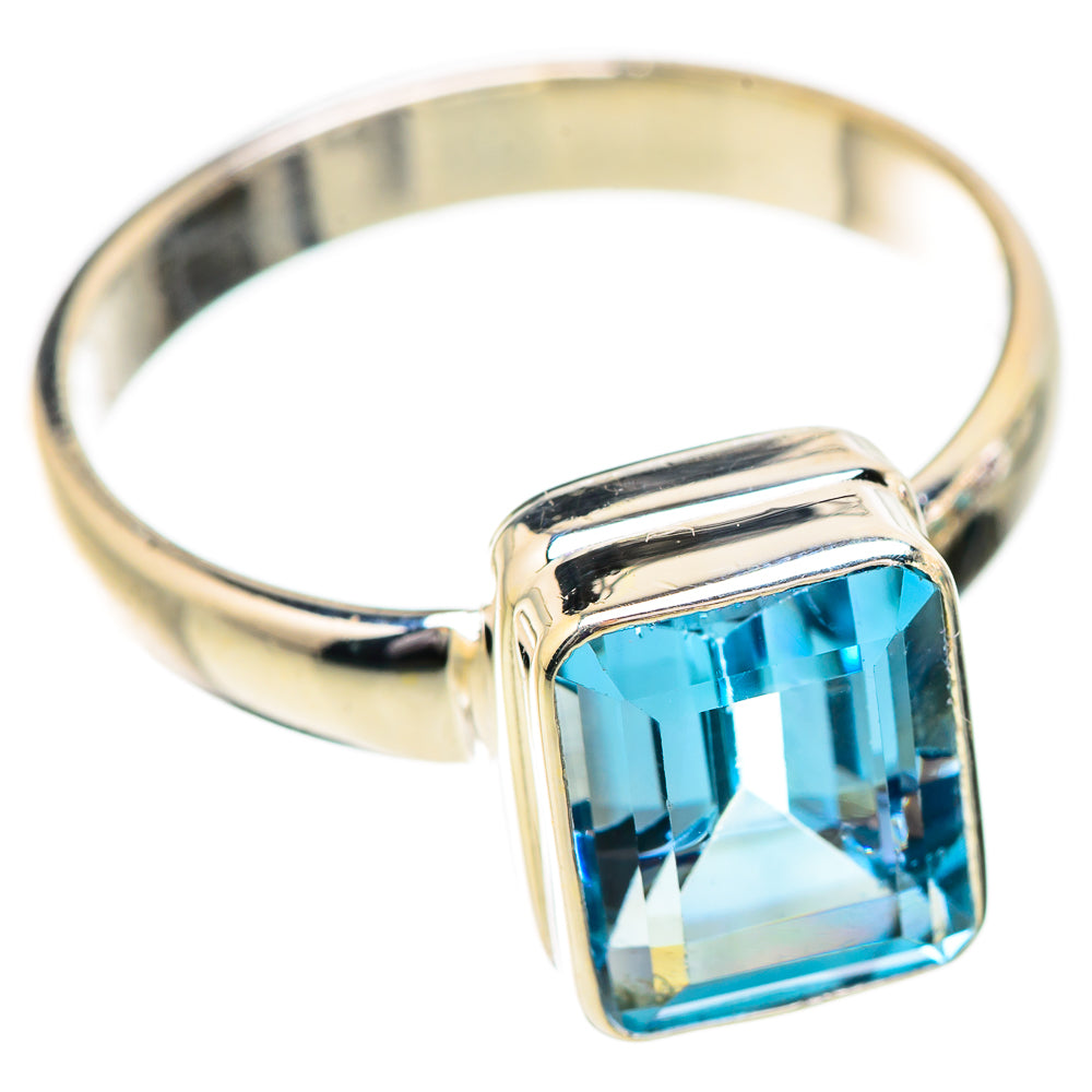 Blue Topaz Rings handcrafted by Ana Silver Co - RING129538 - Photo 2