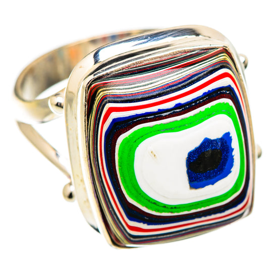 Fordite Rings handcrafted by Ana Silver Co - RING129553 - Photo 2