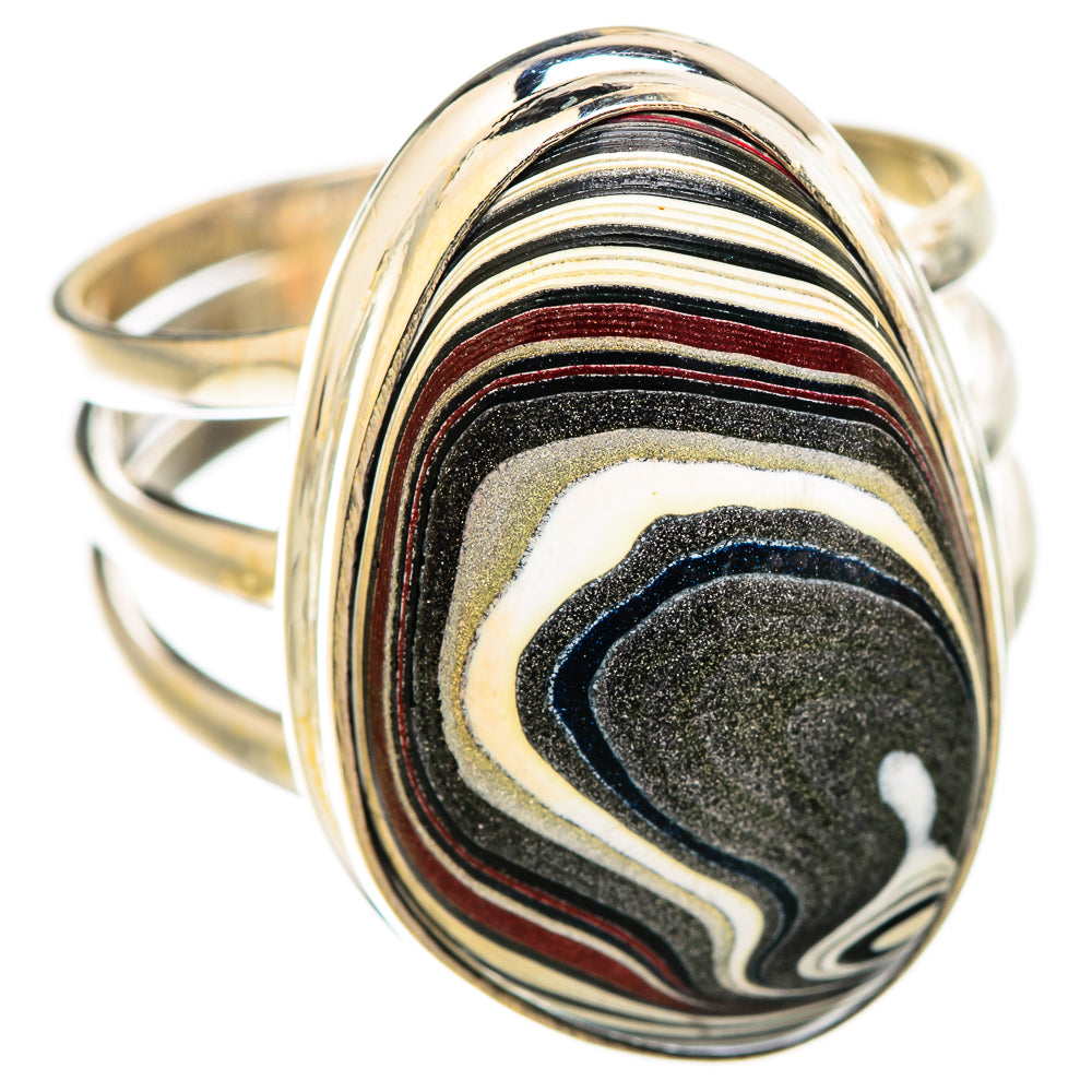 Fordite Rings handcrafted by Ana Silver Co - RING129556 - Photo 2