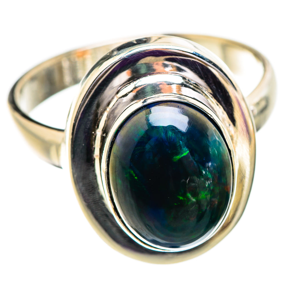 Black Opal Rings handcrafted by Ana Silver Co - RING129557 - Photo 2
