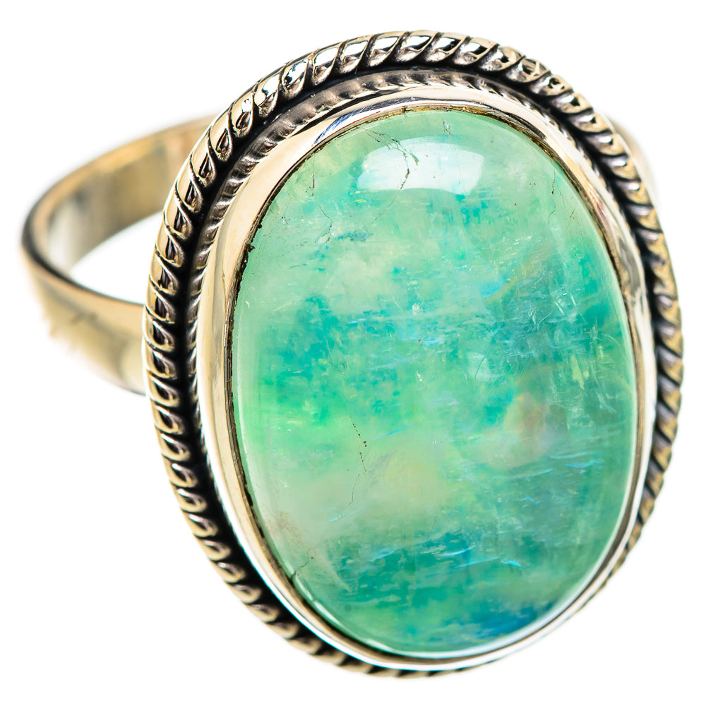 Green Moonstone Rings handcrafted by Ana Silver Co - RING129564 - Photo 2