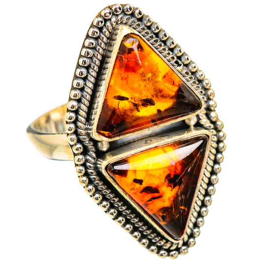 Baltic Amber Rings handcrafted by Ana Silver Co - RING129568 - Photo 2