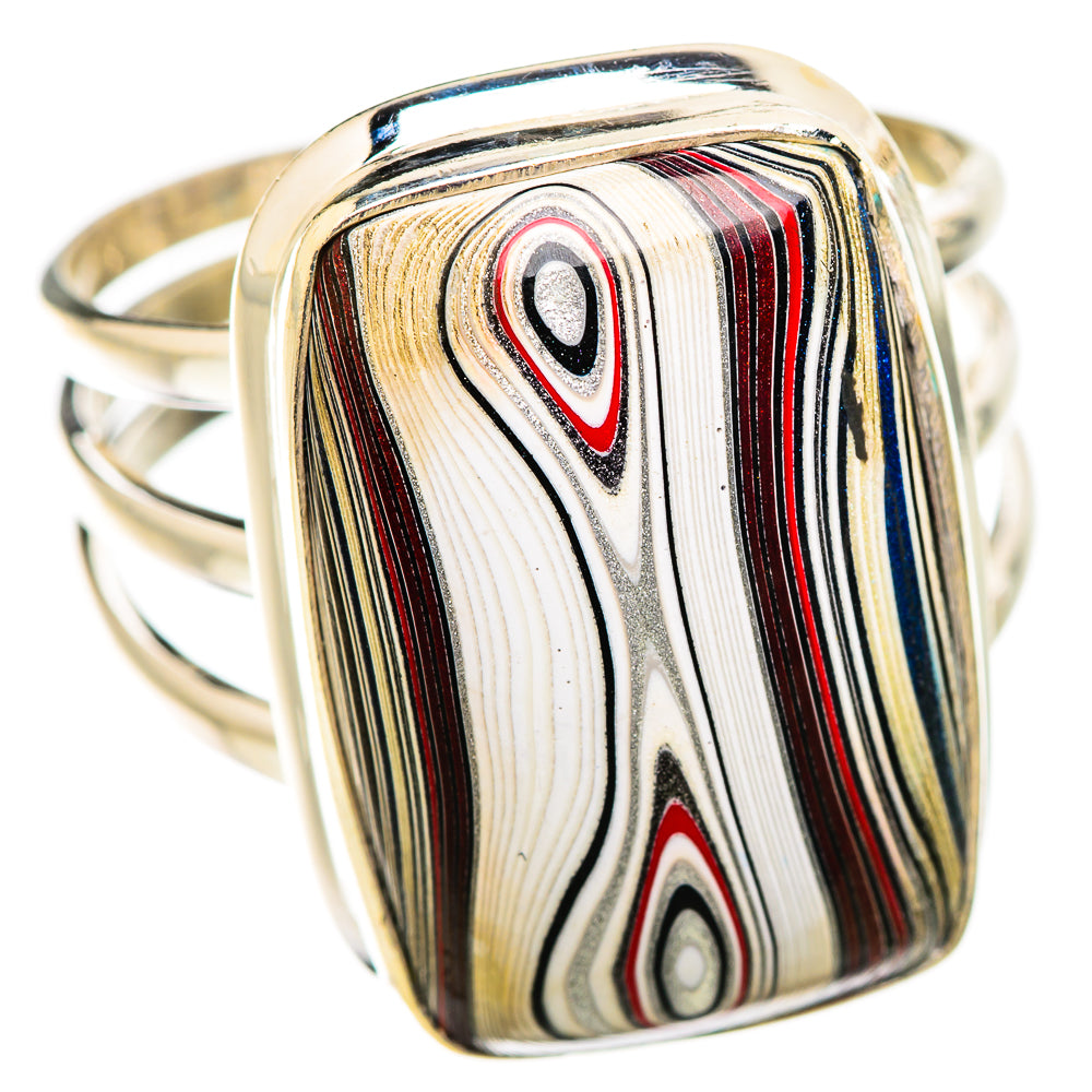 Fordite Rings handcrafted by Ana Silver Co - RING129571 - Photo 2