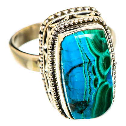 Malachite In Chrysocolla Rings handcrafted by Ana Silver Co - RING129574 - Photo 2