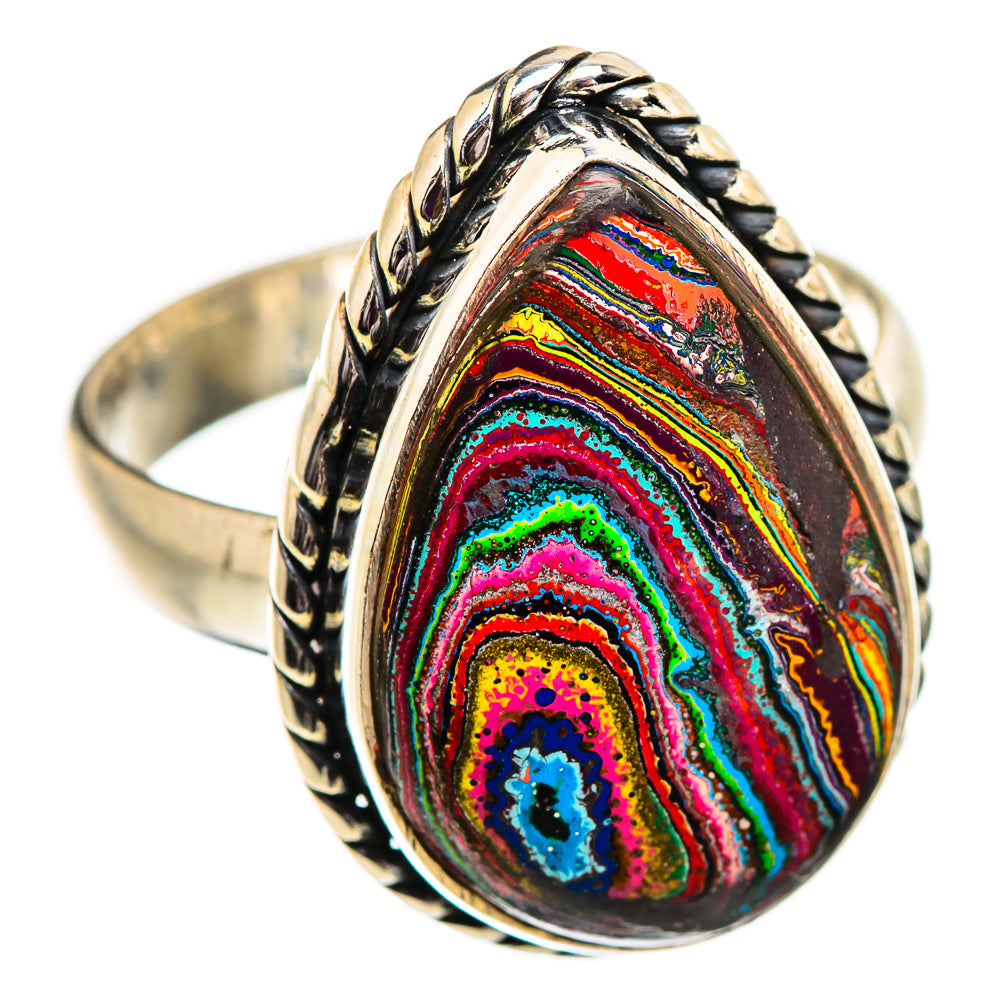 Fordite Rings handcrafted by Ana Silver Co - RING129577 - Photo 2