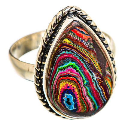 Fordite Rings handcrafted by Ana Silver Co - RING129577 - Photo 2