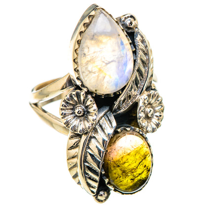 Rainbow Moonstone Rings handcrafted by Ana Silver Co - RING129579 - Photo 2