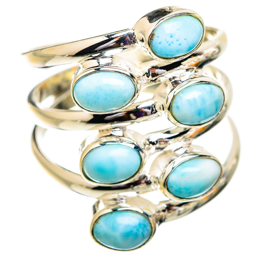 Larimar Rings handcrafted by Ana Silver Co - RING129587 - Photo 2