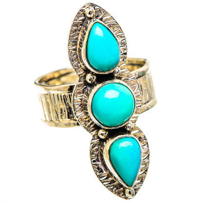 Sleeping Beauty Turquoise Rings handcrafted by Ana Silver Co - RING129607 - Photo 2