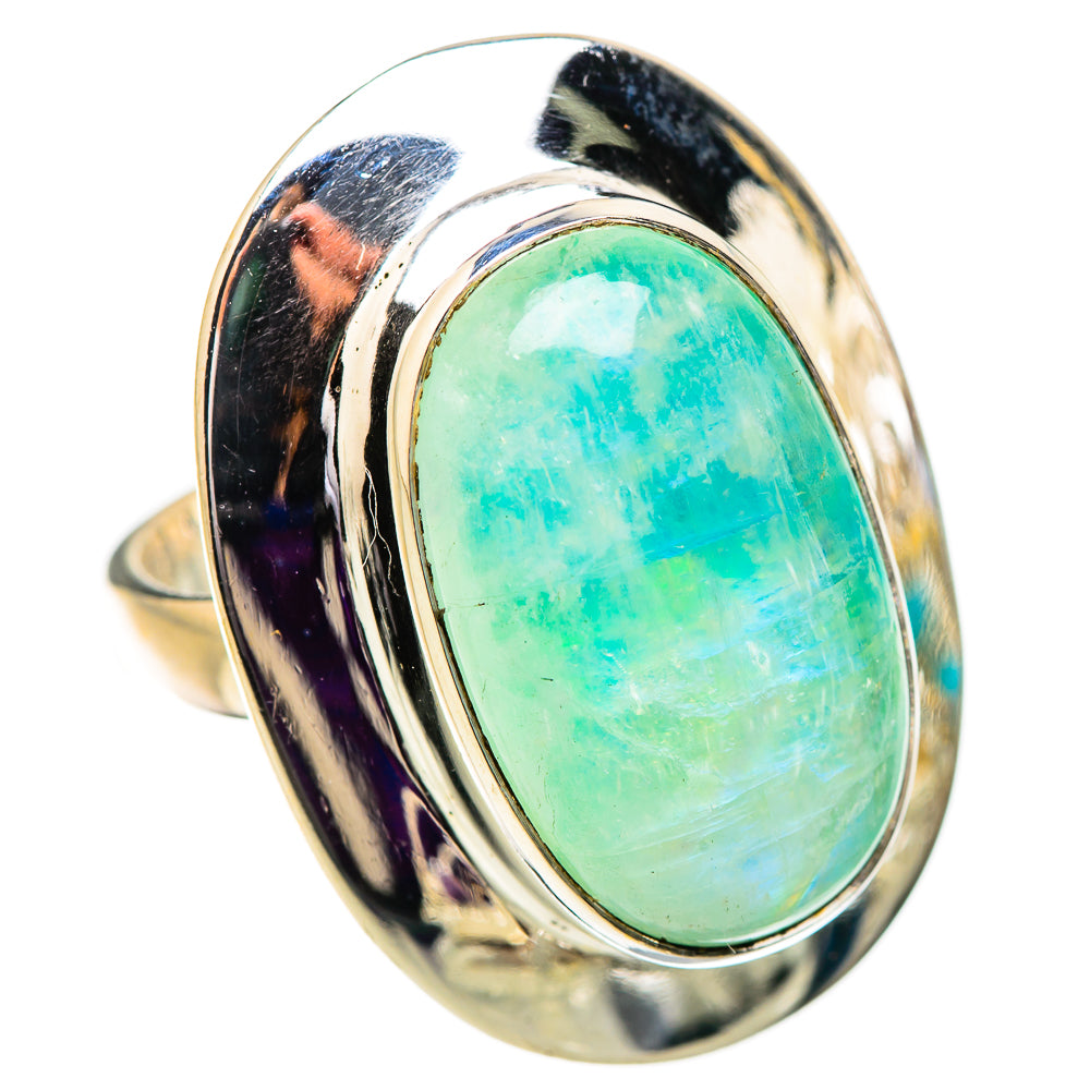 Green Moonstone Rings handcrafted by Ana Silver Co - RING129635 - Photo 2