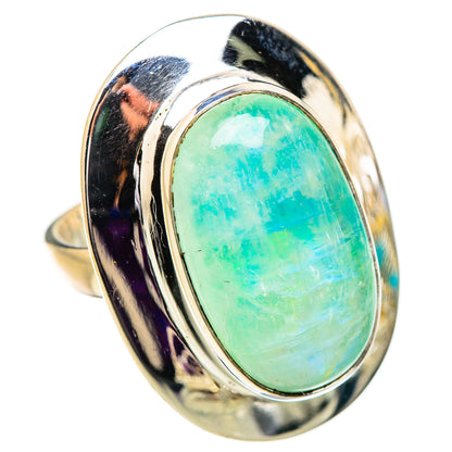 Green Moonstone Rings handcrafted by Ana Silver Co - RING129635 - Photo 2