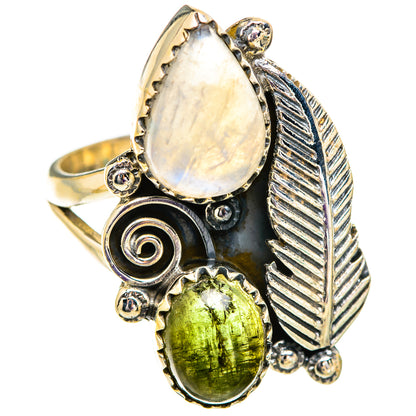 Rainbow Moonstone Rings handcrafted by Ana Silver Co - RING129636 - Photo 2
