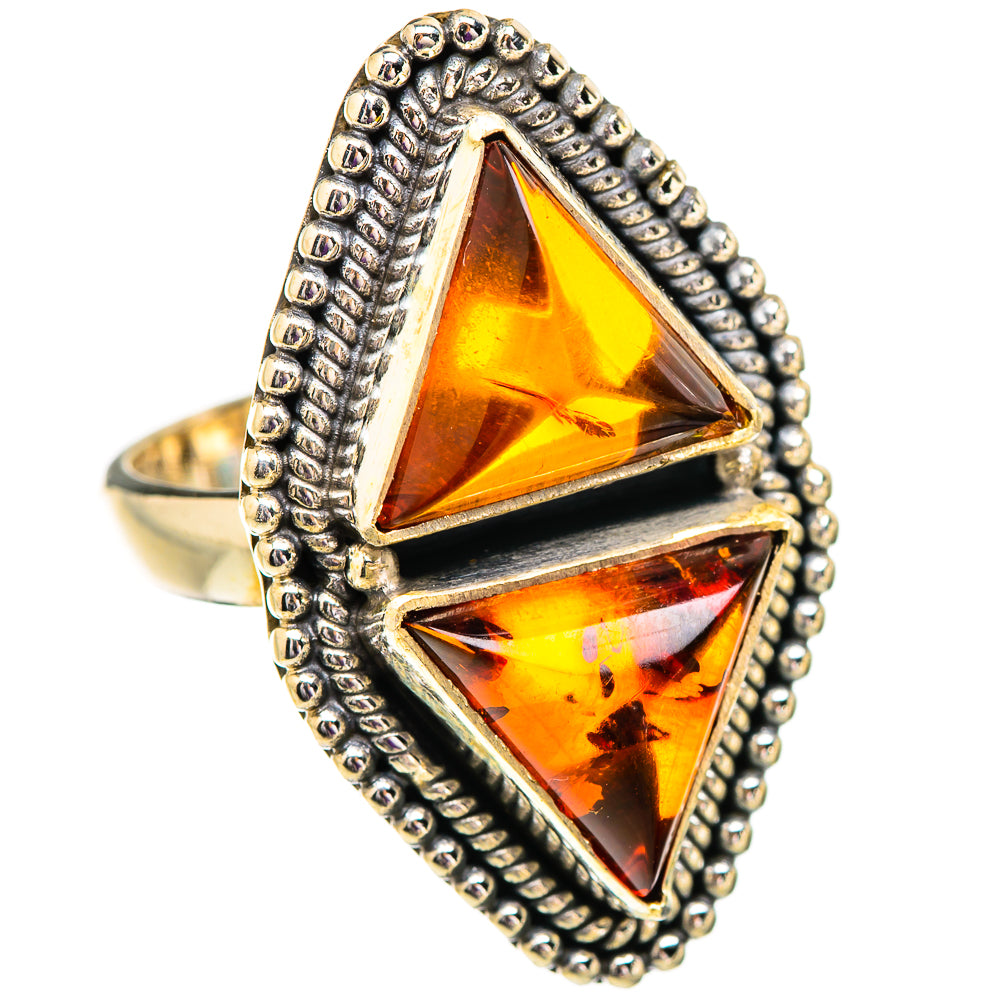 Baltic Amber Rings handcrafted by Ana Silver Co - RING129641 - Photo 2