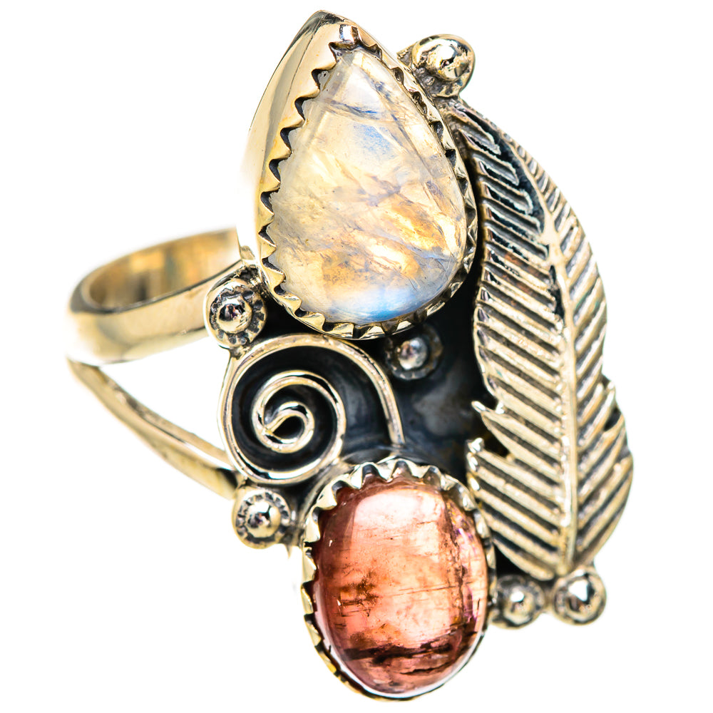 Rainbow Moonstone Rings handcrafted by Ana Silver Co - RING129644 - Photo 2