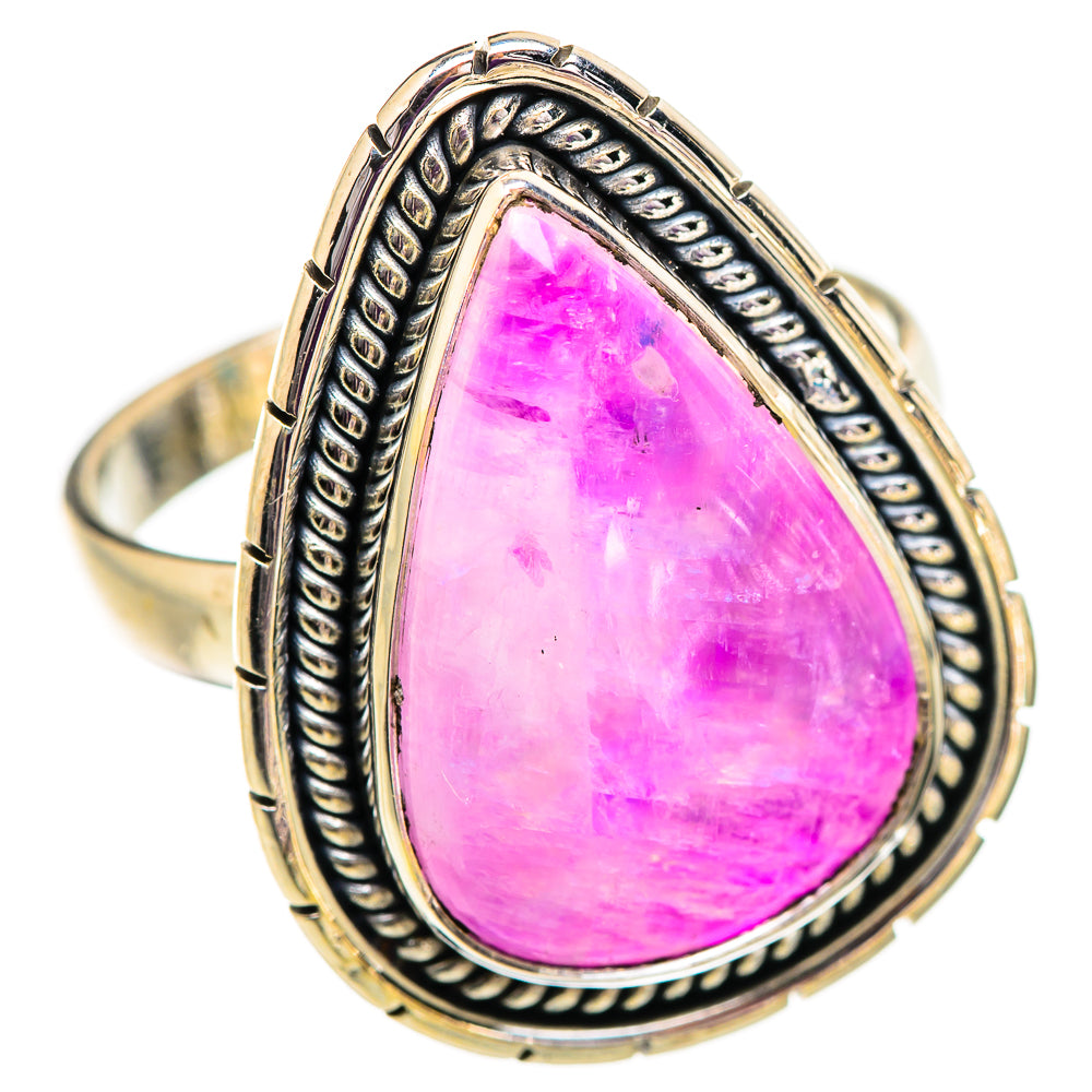 Pink Moonstone Rings handcrafted by Ana Silver Co - RING129646 - Photo 2