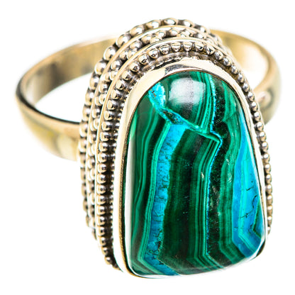 Malachite In Chrysocolla Rings handcrafted by Ana Silver Co - RING129647 - Photo 2