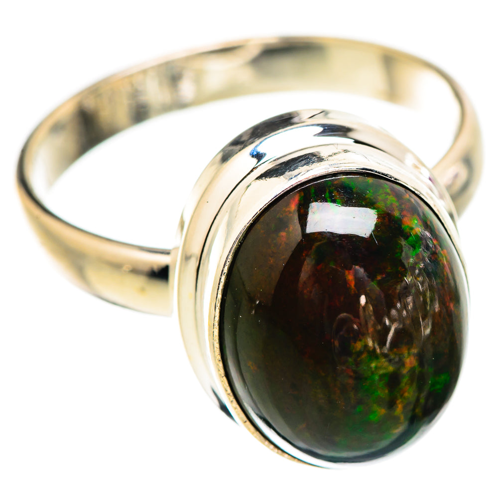 Black Opal Rings handcrafted by Ana Silver Co - RING129654 - Photo 2