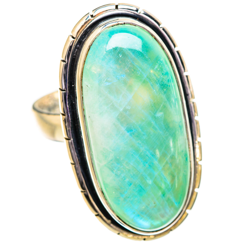 Green Moonstone Rings handcrafted by Ana Silver Co - RING129661 - Photo 2