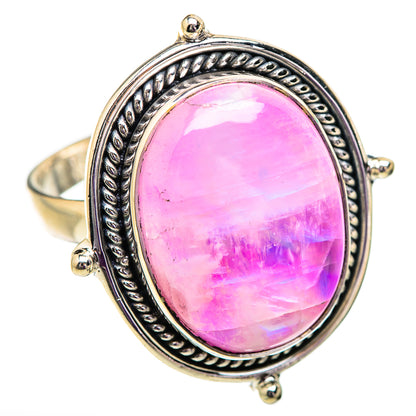 Pink Moonstone Rings handcrafted by Ana Silver Co - RING129668 - Photo 2