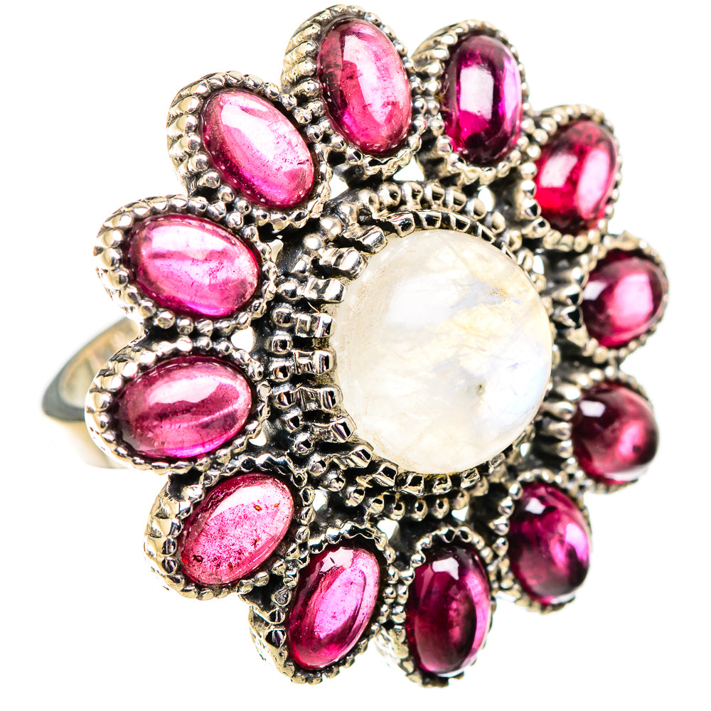 Rainbow Moonstone Rings handcrafted by Ana Silver Co - RING129670 - Photo 2