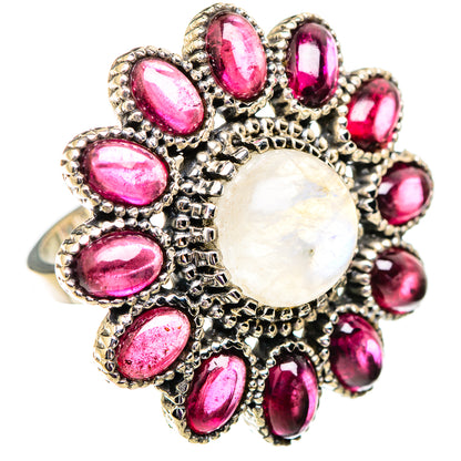 Rainbow Moonstone Rings handcrafted by Ana Silver Co - RING129670 - Photo 2