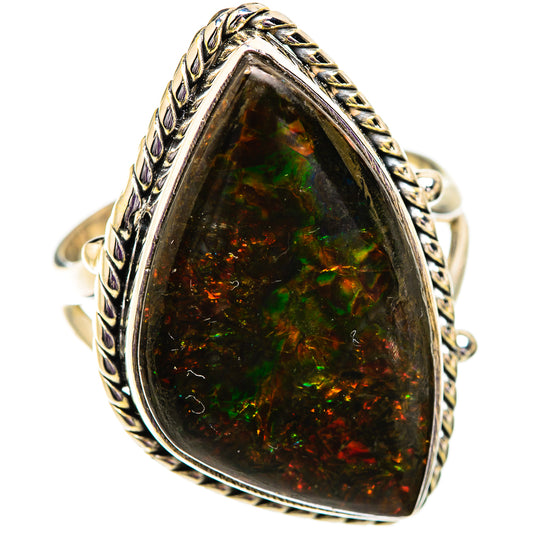 Ammolite Rings handcrafted by Ana Silver Co - RING129676 - Photo 2