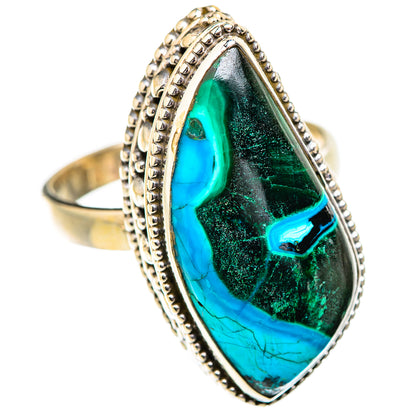 Malachite In Chrysocolla Rings handcrafted by Ana Silver Co - RING129678 - Photo 2