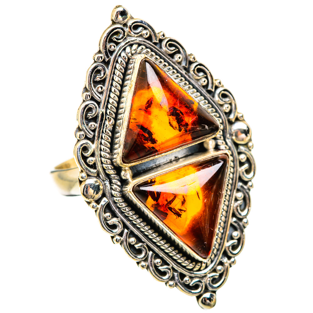 Baltic Amber Rings handcrafted by Ana Silver Co - RING129689 - Photo 2