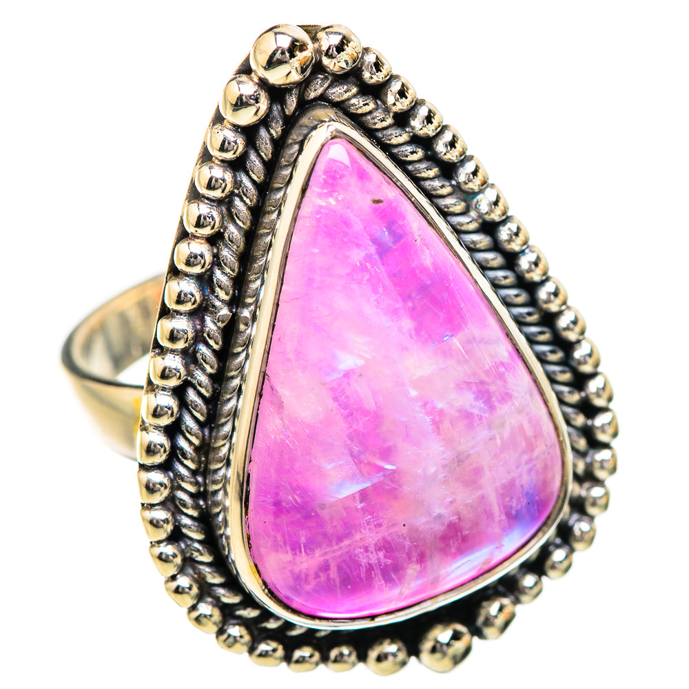 Pink Moonstone Rings handcrafted by Ana Silver Co - RING129690 - Photo 2