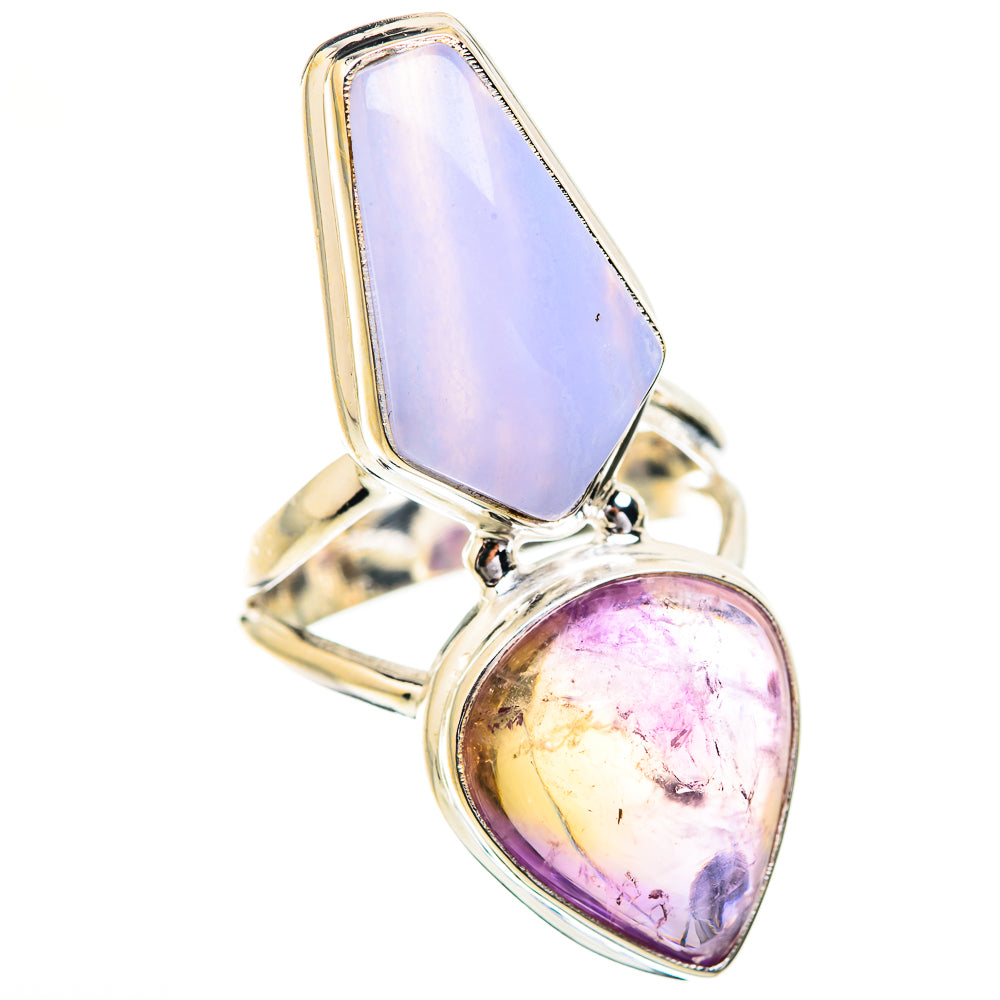 Blue Lace Agate Rings handcrafted by Ana Silver Co - RING129695 - Photo 2