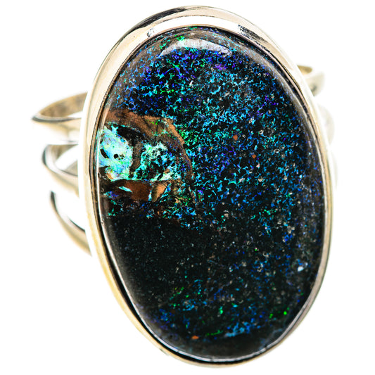 Andamooka Opal Rings handcrafted by Ana Silver Co - RING129697 - Photo 2