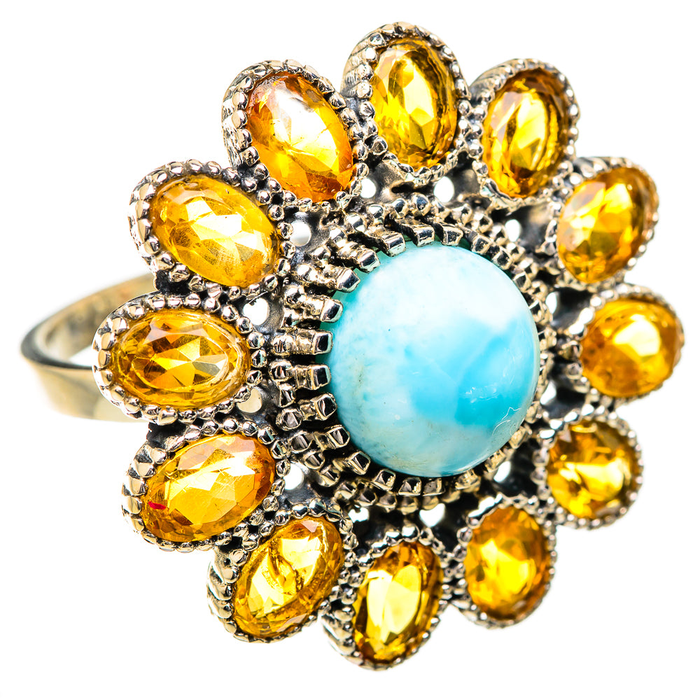 Larimar Rings handcrafted by Ana Silver Co - RING129701 - Photo 2