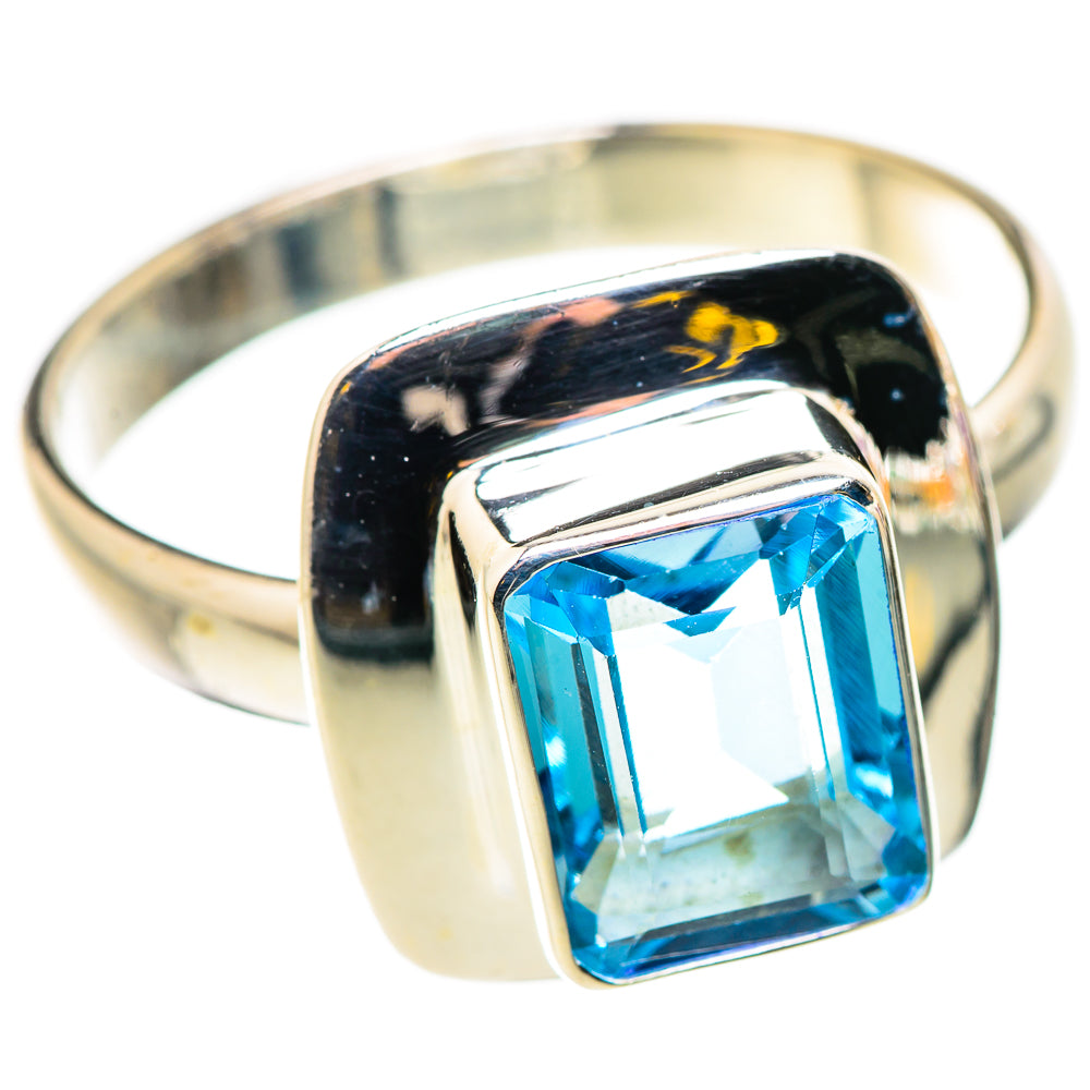 Blue Topaz Rings handcrafted by Ana Silver Co - RING129710 - Photo 2