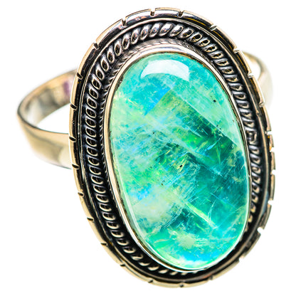 Green Moonstone Rings handcrafted by Ana Silver Co - RING129716 - Photo 2
