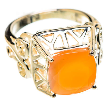 Peach Moonstone Rings handcrafted by Ana Silver Co - RING129717 - Photo 2
