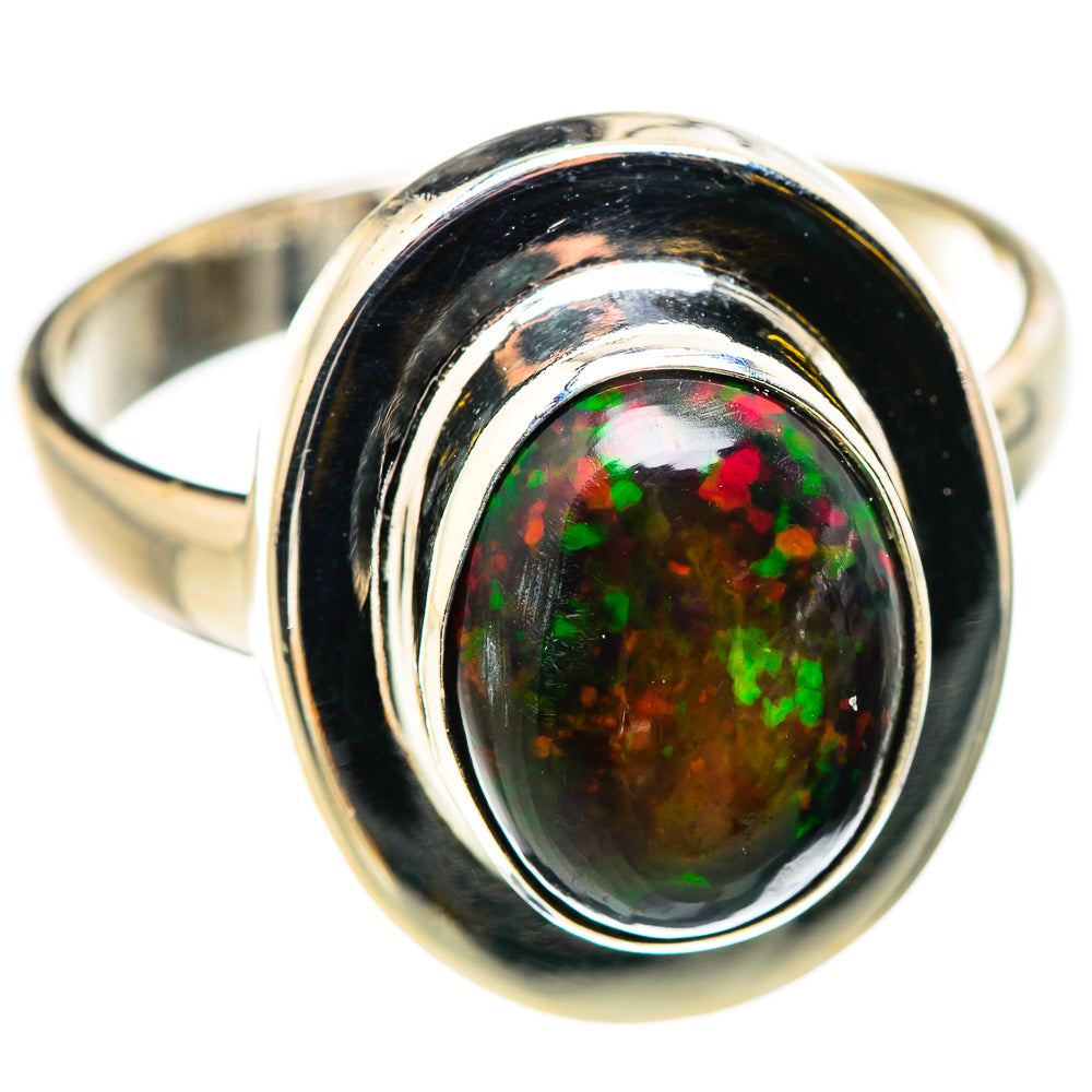 Black Opal Rings handcrafted by Ana Silver Co - RING129731 - Photo 2