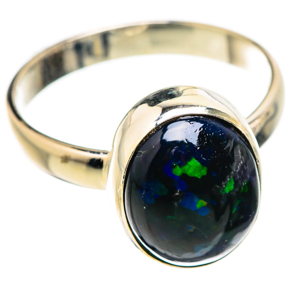 Black Opal Rings handcrafted by Ana Silver Co - RING129732 - Photo 2