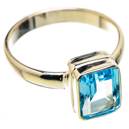 Blue Topaz Rings handcrafted by Ana Silver Co - RING129734 - Photo 2