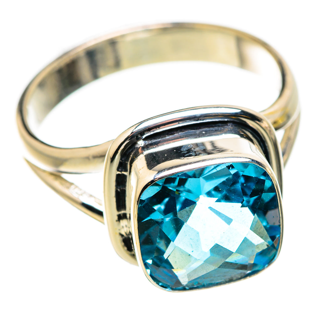 Blue Topaz Rings handcrafted by Ana Silver Co - RING129738 - Photo 2