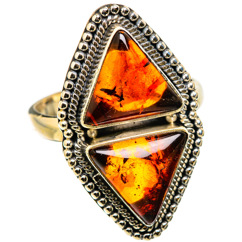 Baltic Amber Rings handcrafted by Ana Silver Co - RING129743 - Photo 2
