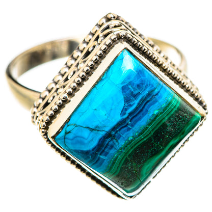 Malachite In Chrysocolla Rings handcrafted by Ana Silver Co - RING129777 - Photo 2