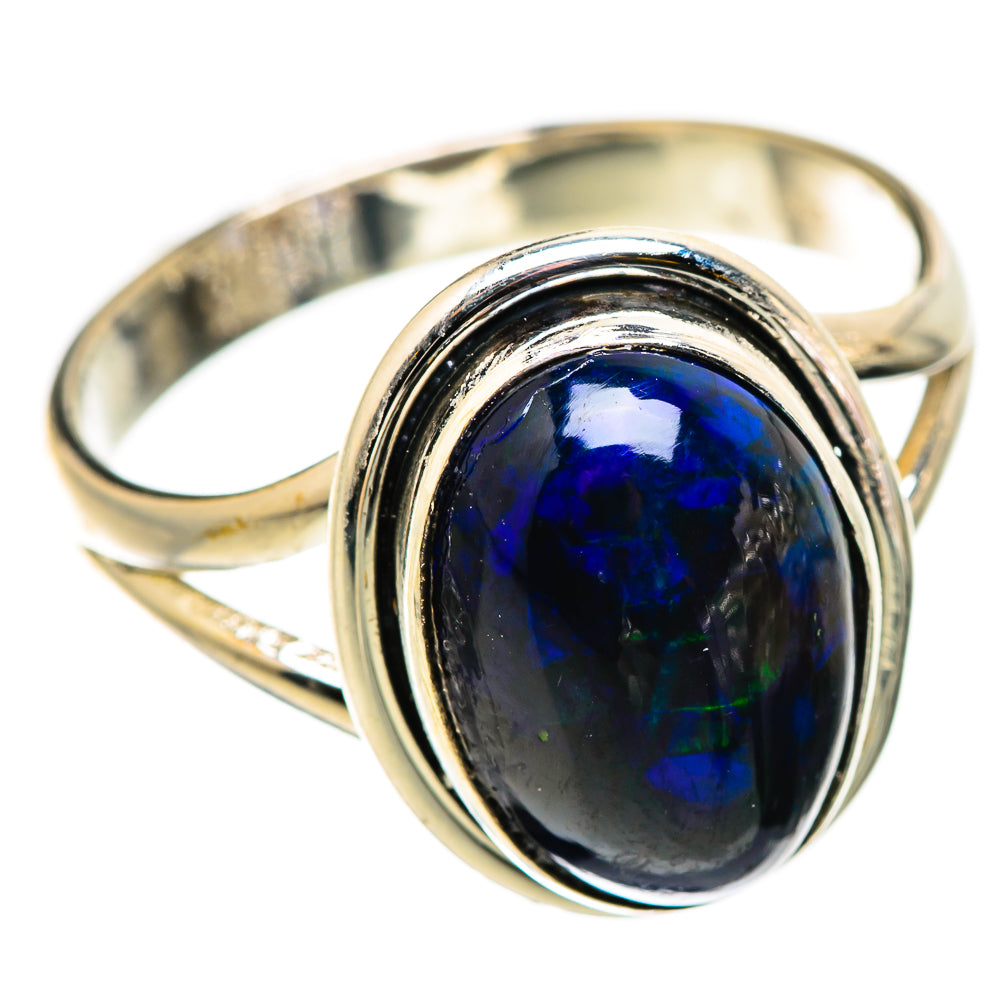 Black Opal Rings handcrafted by Ana Silver Co - RING129778 - Photo 2