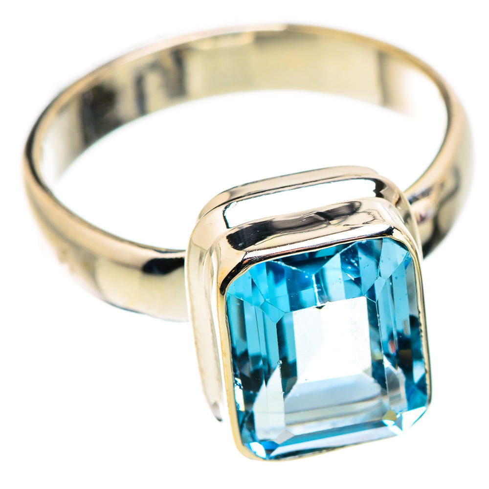Blue Topaz Rings handcrafted by Ana Silver Co - RING129781 - Photo 2