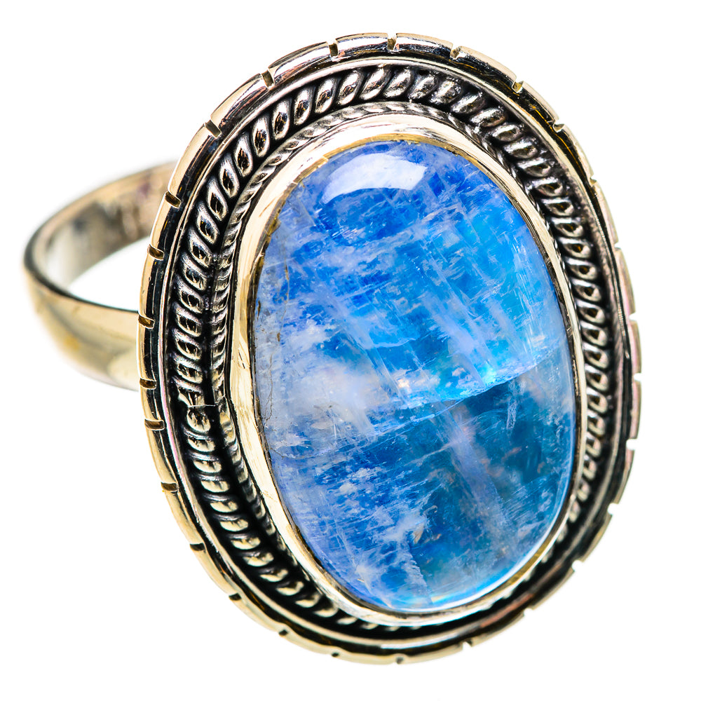 Rainbow Moonstone Rings handcrafted by Ana Silver Co - RING129785 - Photo 2