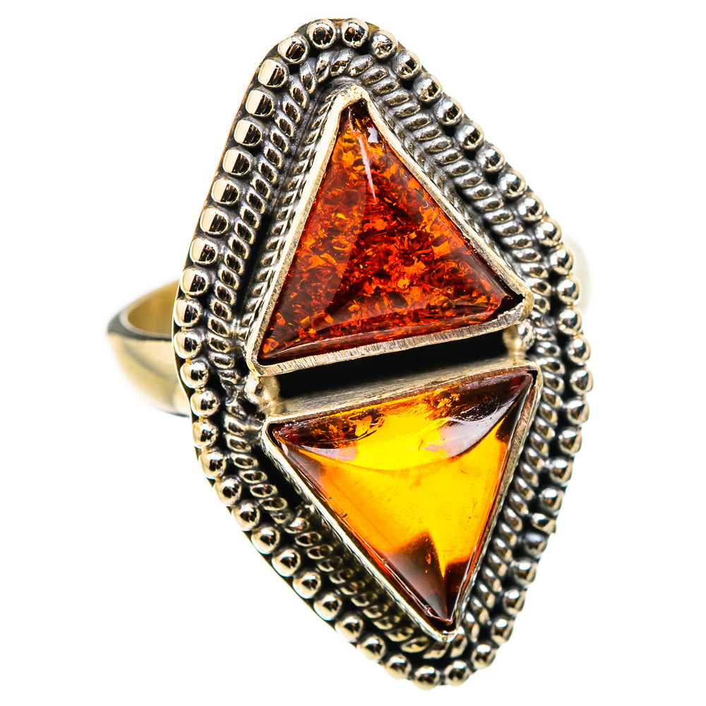 Baltic Amber Rings handcrafted by Ana Silver Co - RING129789 - Photo 2